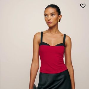 Reformation Red & Black Top